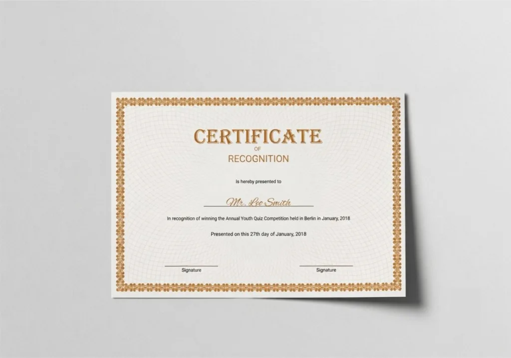 Online certificate printing service in Rawalpindi & Islamabad - Q Print & Events