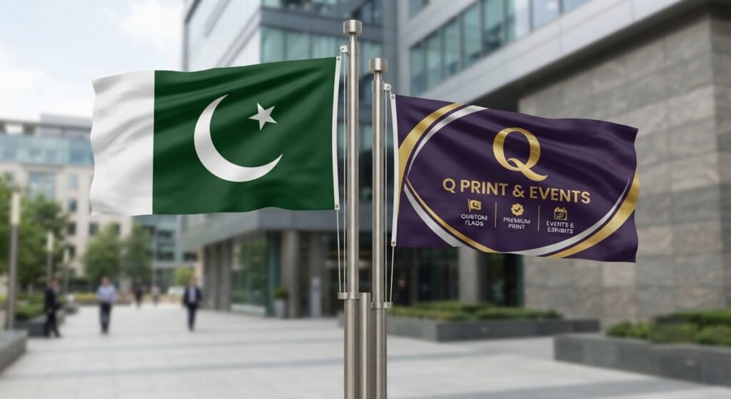 Online national & custom flag printing service in Rawalpindi & Islamabad - Q Print & Events