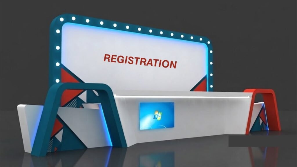 Online registration counter setup service in Rawalpindi and Islamabad - Q Print & Events