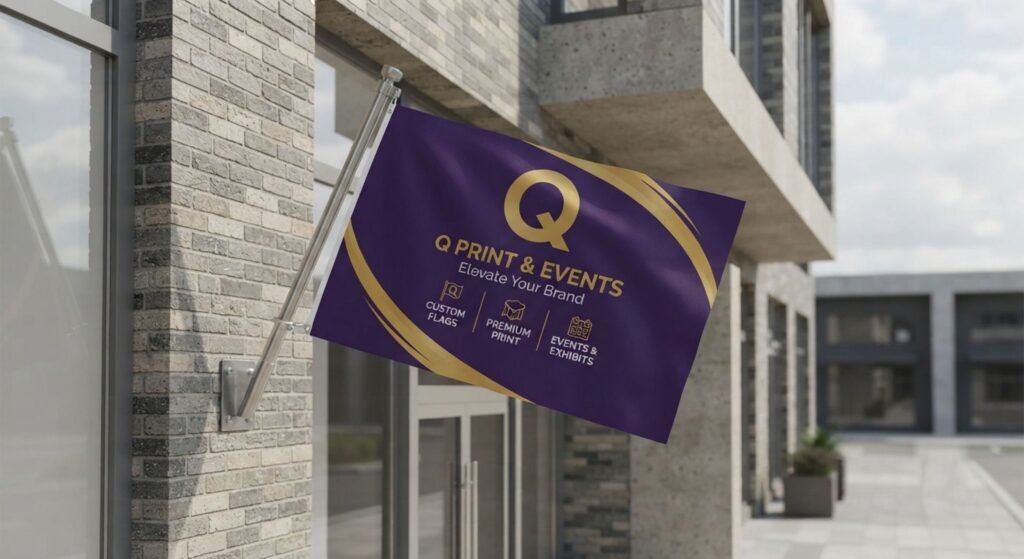 Online wall mounting flag printing service in Rawalpindi & Islamabad - Q Print & Events
