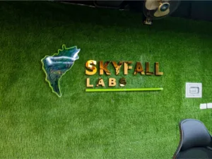 3D Acrylic Logo — Skyfall Labs — Q Print & Events