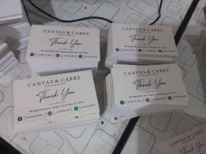Thank You Cards — Canvas & Carry — Q Print & Events